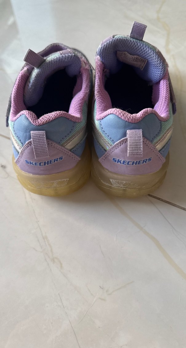 Mor Tie-Dye Desenli Kız Çocuk Sneakers - Görsel 3