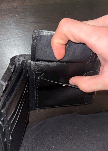 Louis Vuitton Desenli Siyah Cüzdan - Görsel 4