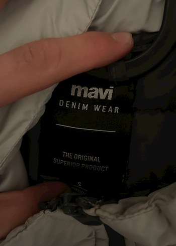 Açık Beyaz / Mavi Denim Yelek - Görsel 3