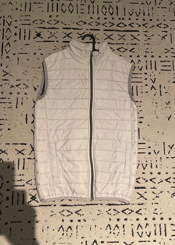 Açık Beyaz / Mavi Denim Yelek - Görsel 2