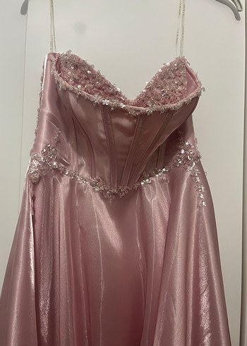 Pembe Prenses Model Abiye / Nişan Elbisesi - Görsel 3