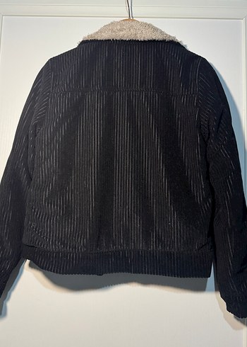 Düğmeli Siyah Kadın Ceket Midi Boy - Görsel 4