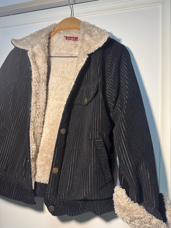 Düğmeli Siyah Kadın Ceket Midi Boy - Görsel 3