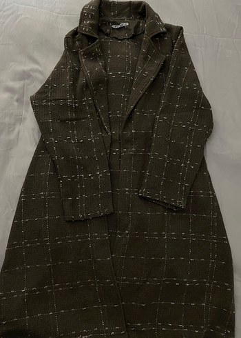 Kahverengi Kemerli Kadın Uzun Kaban - Görsel 2