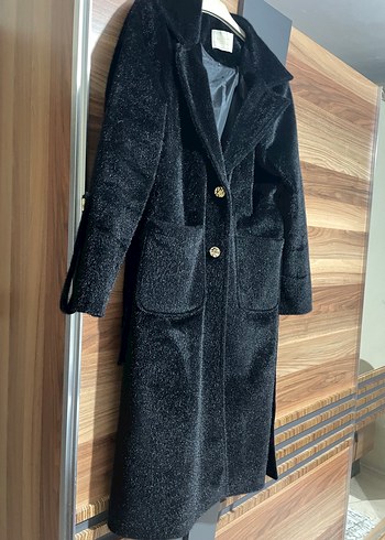 Siyah Kuşaklı Uzun Kaban - Görsel 3