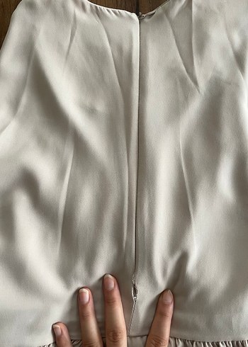 Püsküllü Bohem Pamuklu Midi Tunik fermuar kısmında ufak defo - Görsel 3