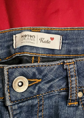 Koton marka Kadın Mavi Midi Boy Denim Pantolon - Görsel 3