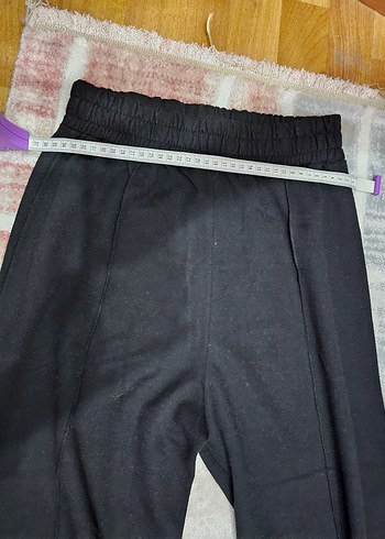 Kadın Siyah Pilili Midi Kumaş Pantolon - Görsel 6