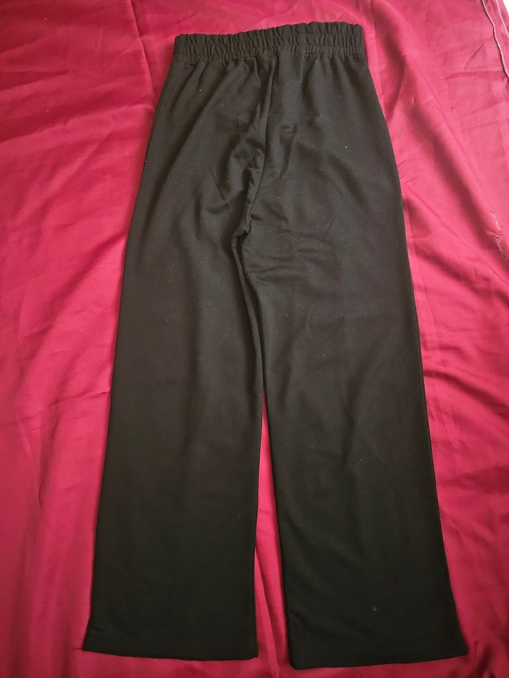 Kadın Siyah Pilili Midi Kumaş Pantolon - Görsel 2