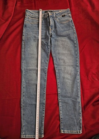 Mavi Jeans Düğmeli Gri Mavi Kadın Denim Pantolon - Görsel 2