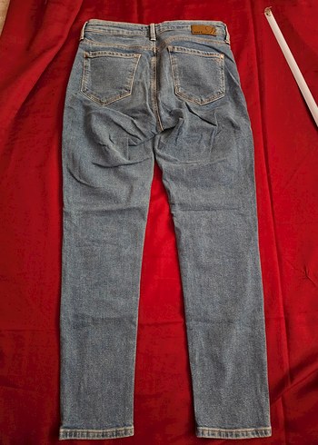 Mavi Jeans Düğmeli Gri Mavi Kadın Denim Pantolon - Görsel 3