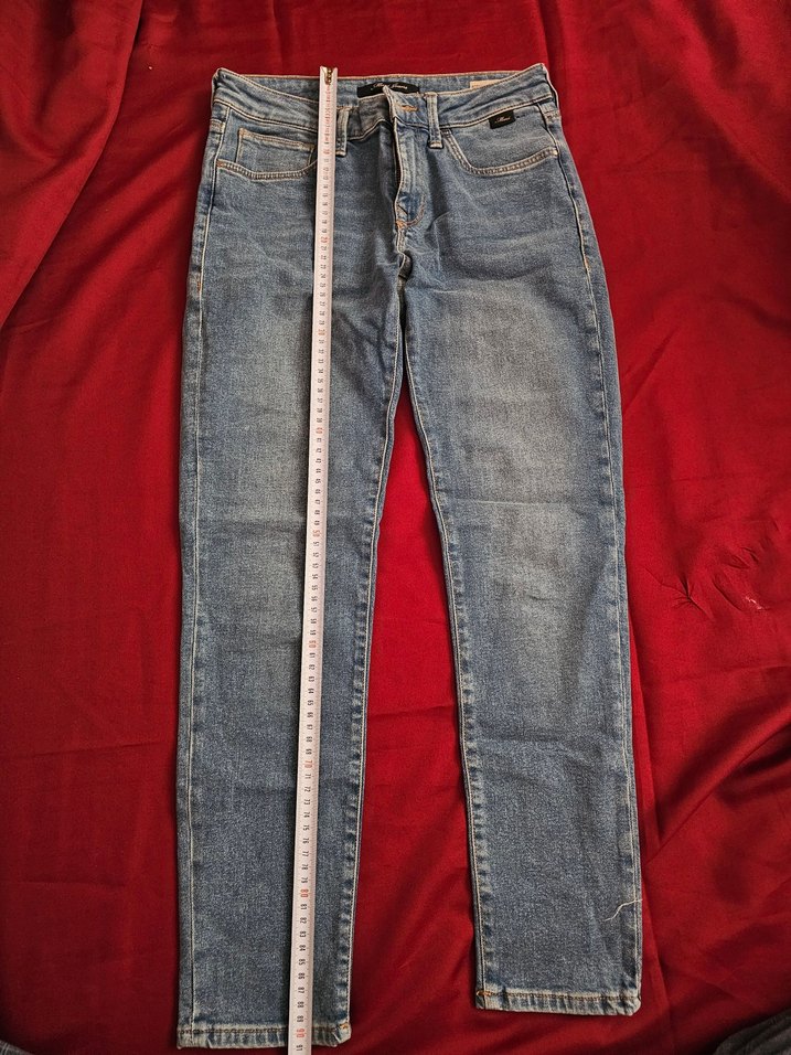 Mavi Jeans Düğmeli Gri Mavi Kadın Denim Pantolon - Görsel 2