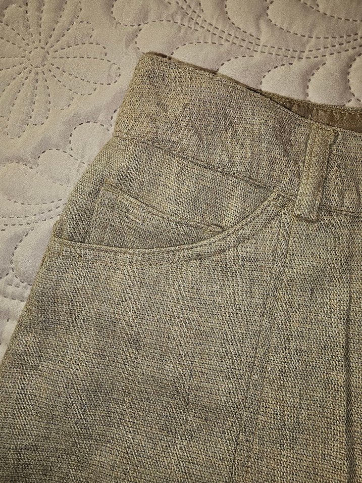 %60 Yün Kumaş Pilili Midi Etek - Görsel 3