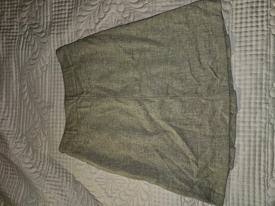 %60 Yün Kumaş Pilili Midi Etek - Görsel 2