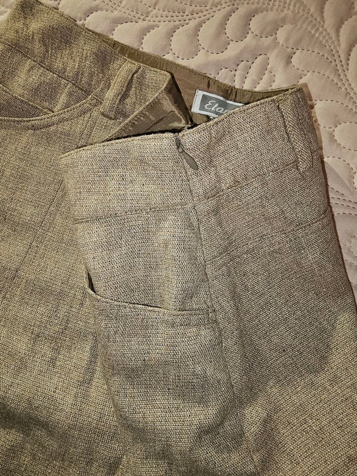 %60 Yün Kumaş Pilili Midi Etek - Görsel 4