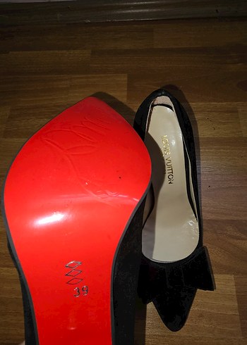 Siyah Fiyonklu Stiletto Topuklu Kadın Ayakkabı - Görsel 5