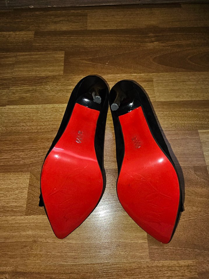 Siyah Fiyonklu Stiletto Topuklu Kadın Ayakkabı - Görsel 3