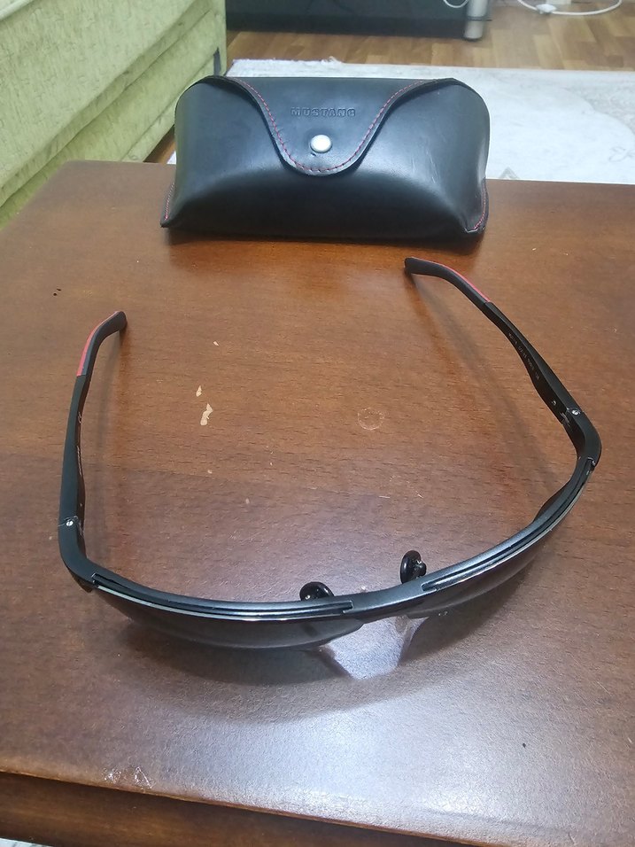 Mustang marka erkek Siyah Biker Tarzı Minimalist Güneş Gözlüğü - Görsel 3