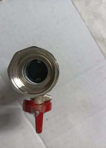 Kırmızı Kulplu Metal Küresel Vana - Görsel 4