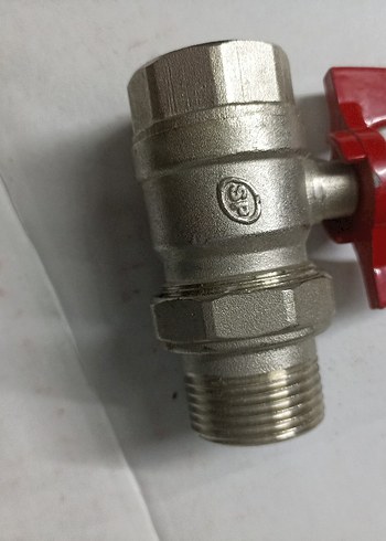 Kırmızı Kulplu Metal Küresel Vana - Görsel 2