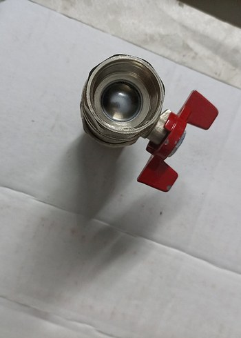 Kırmızı Kulplu Metal Küresel Vana - Görsel 3