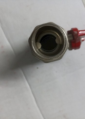 Kırmızı Kulplu Metal Küresel Vana - Görsel 6