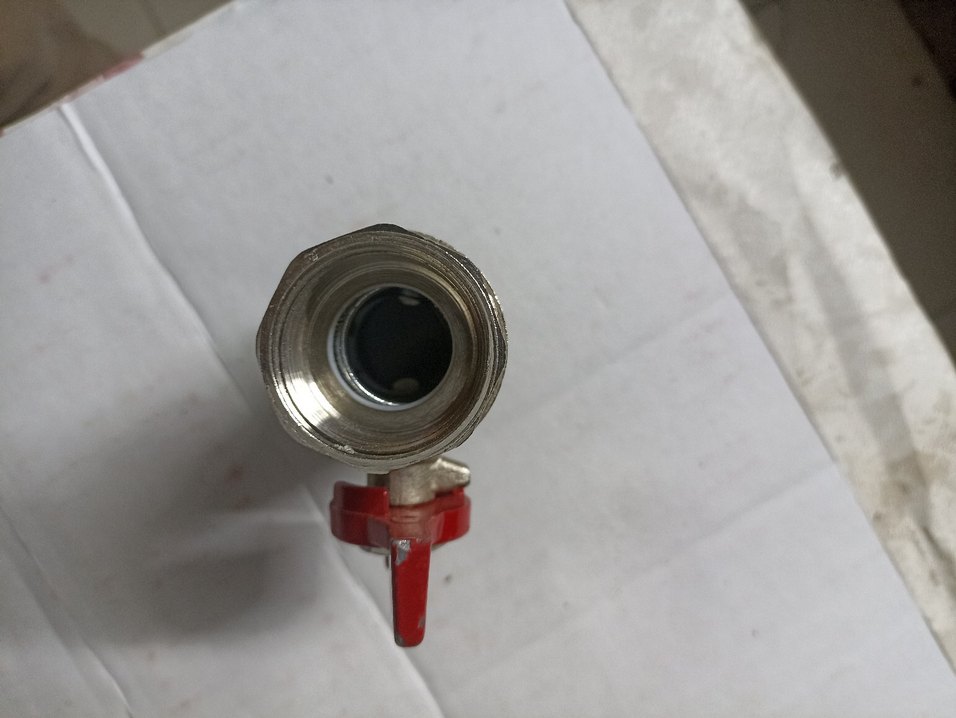 Kırmızı Kulplu Metal Küresel Vana - Görsel 4