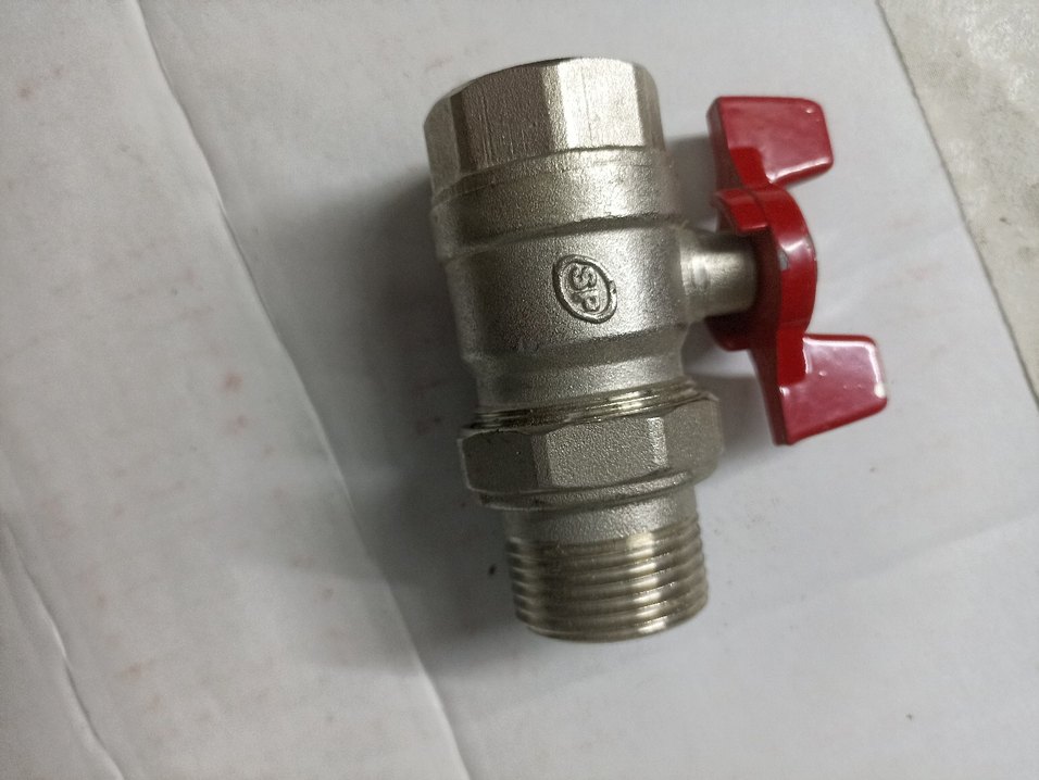 Kırmızı Kulplu Metal Küresel Vana - Görsel 2