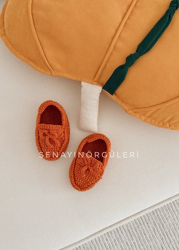 Erkek Bebek Örgü patik - Görsel 2