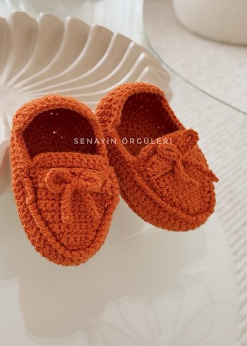 Erkek Bebek Örgü patik - Görsel 3