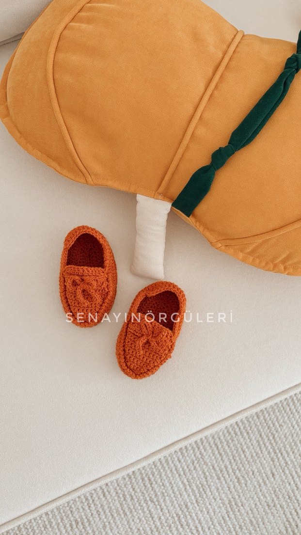 Erkek Bebek Örgü patik - Görsel 2
