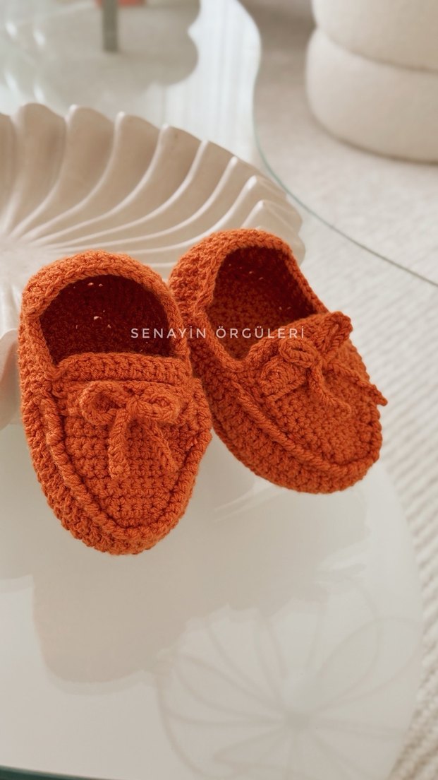 Erkek Bebek Örgü patik - Görsel 3