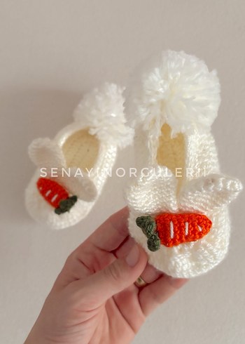 Tavşan figürlü beyaz benek patik - Görsel 3