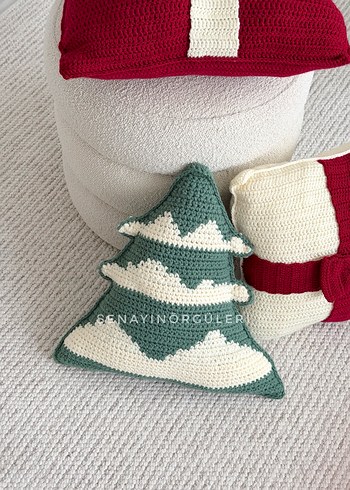 Bohem Desenli Yeşil Gri Dekoratif Yastık - Görsel 5