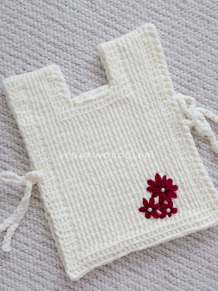 Nakışlı Krem çocuk süveter - Görsel 4