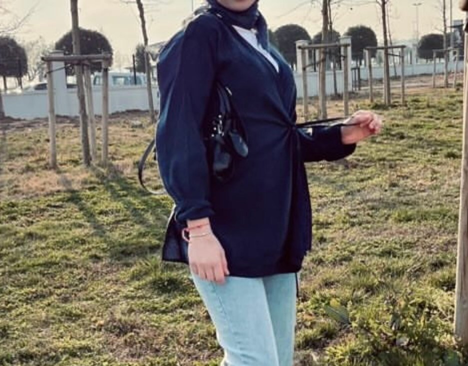 Lacivert bağlamalı tunik - Görsel 2