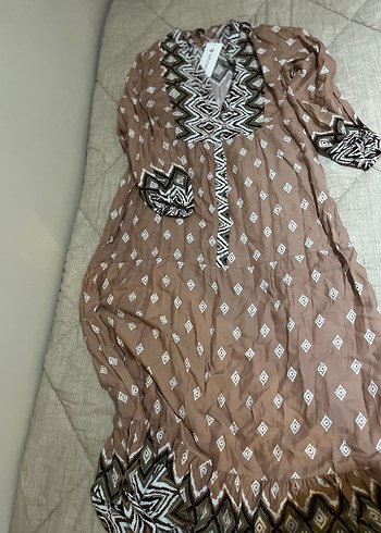 Bohem Tarz Uzun Kollu Elbise - Görsel 2