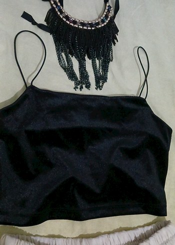 Nakışlı Beyaz Bohem Mini Etek. - Görsel 2