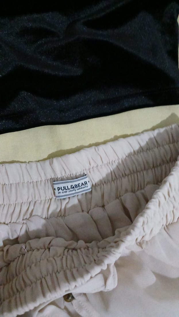 Nakışlı Beyaz Bohem Mini Etek. - Görsel 4