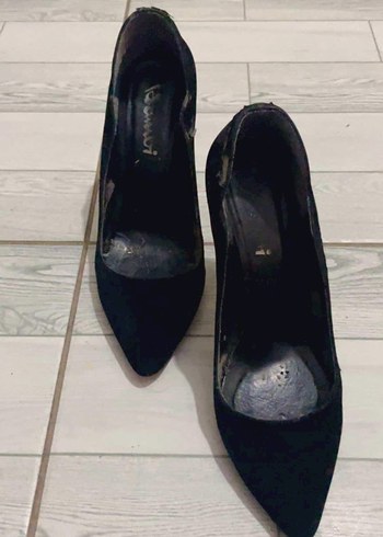 37 Beden kahverengi Renk Süet Stiletto