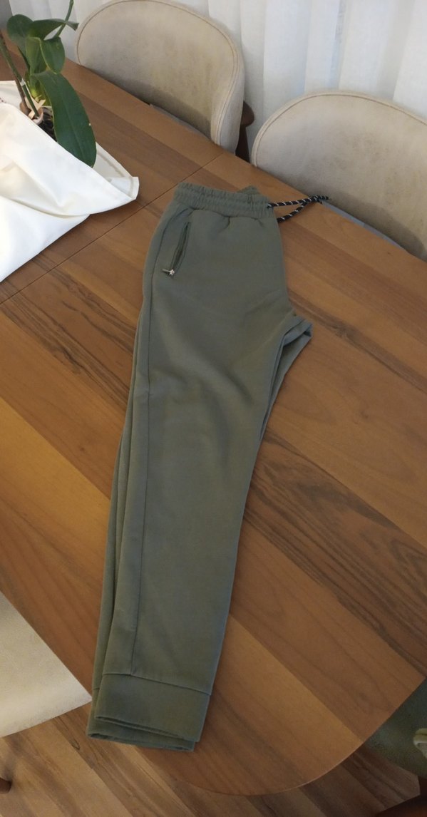 Erkek yeşil Fermuarlı Outdoor Eşofman Altı - Görsel 2