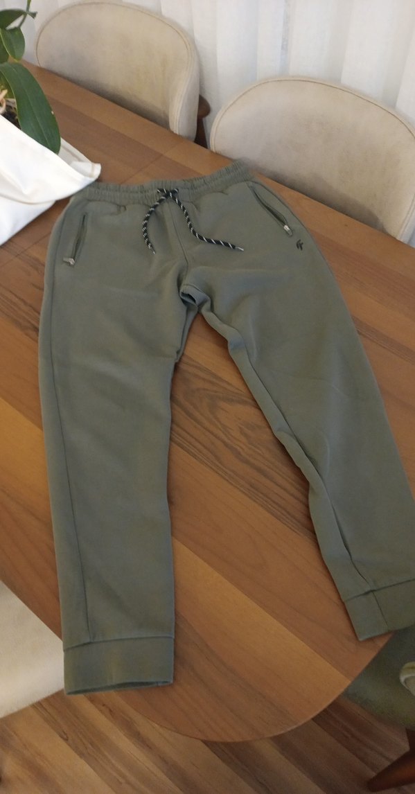 Erkek yeşil Fermuarlı Outdoor Eşofman Altı - Görsel 3