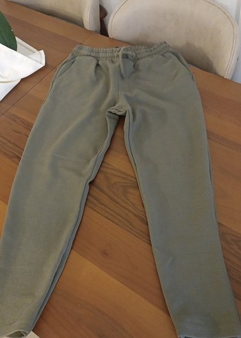 yeşil Bej Kadın Süet Midi Kumaş Pantolon - Görsel 3