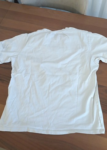 Beyaz Baskılı Erkek Kısa Kollu Tişört - Görsel 2