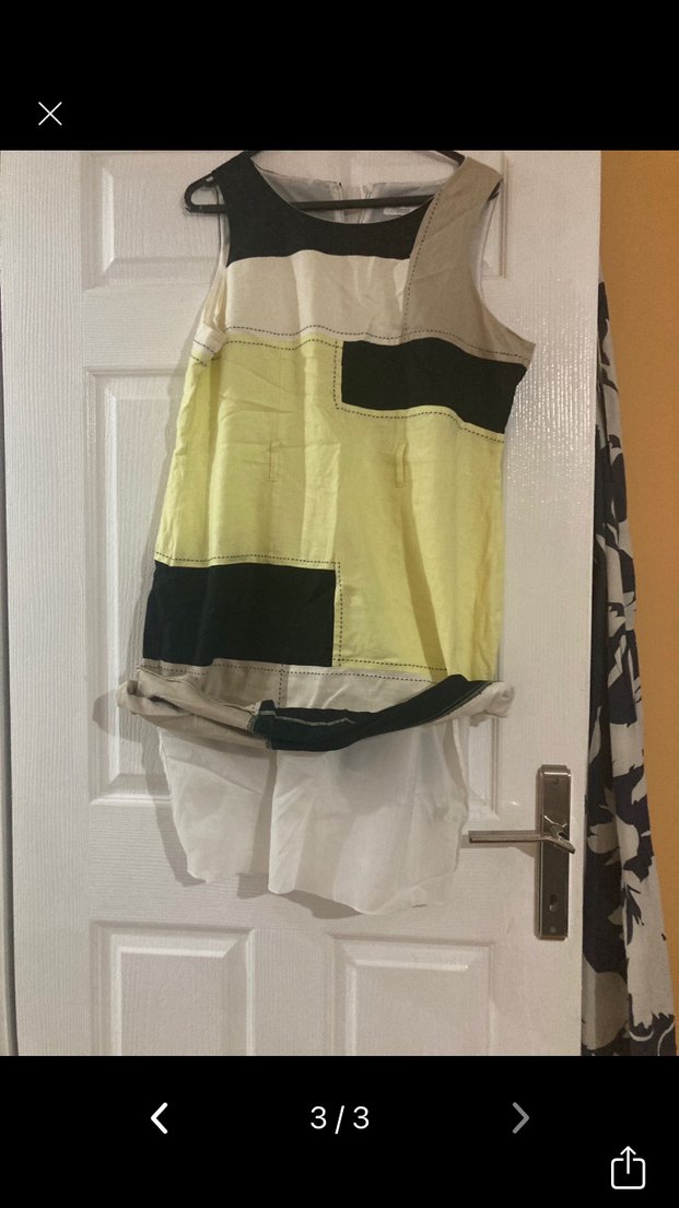 Drapeli Çok Renkli Midi Kadın Elbise - Görsel 3