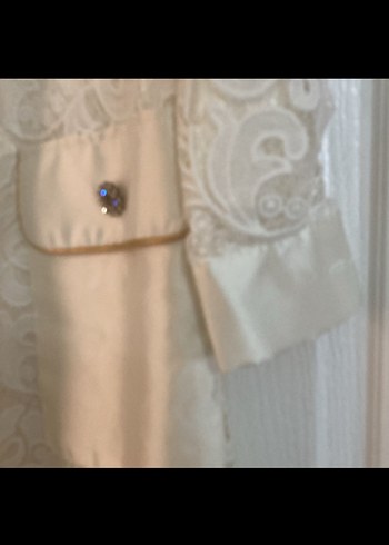 İşlemeli Beyaz Midi Kadın Elbise - Görsel 4