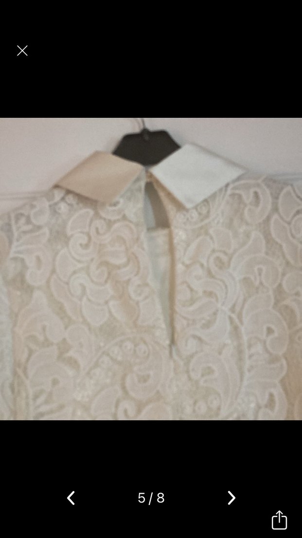 İşlemeli Beyaz Midi Kadın Elbise - Görsel 3