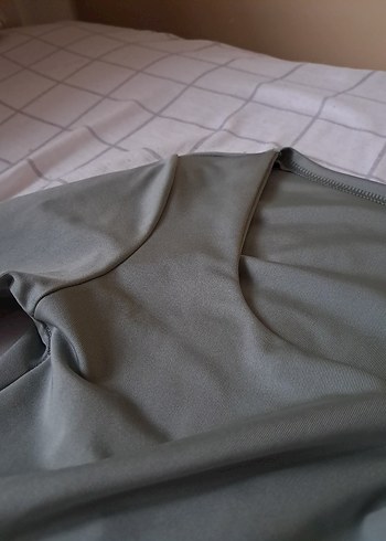 yeşil uzun kollu body - Görsel 4