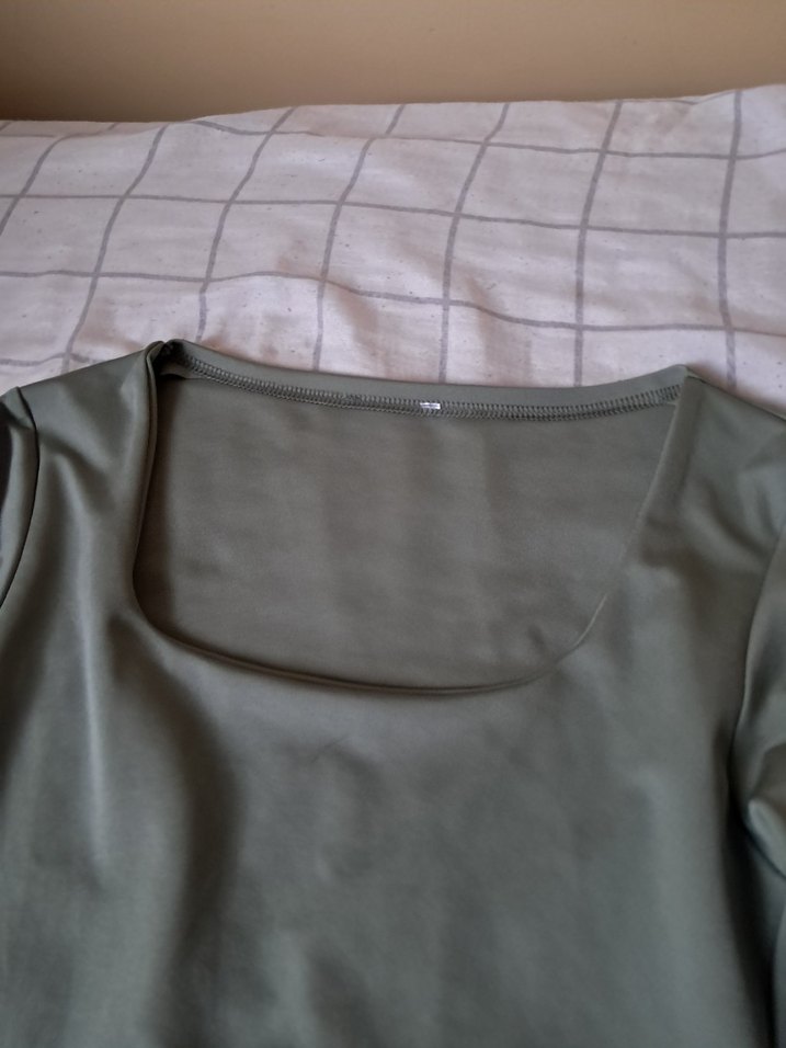 yeşil uzun kollu body - Görsel 2