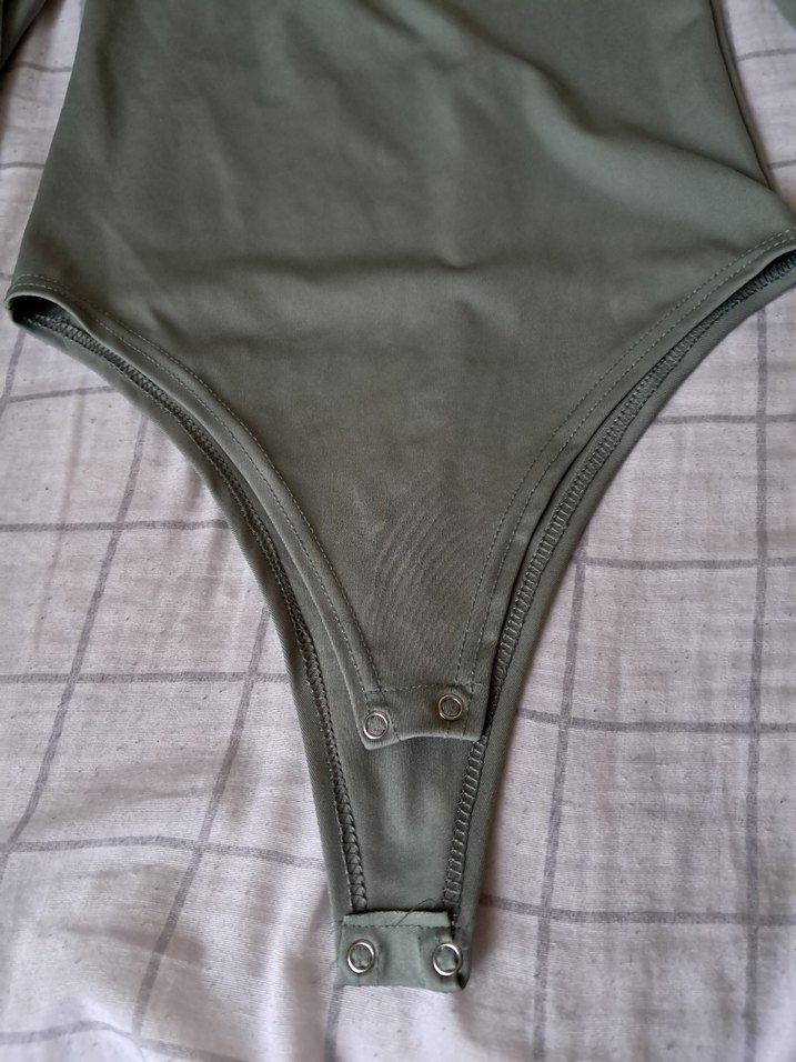 yeşil uzun kollu body - Görsel 3